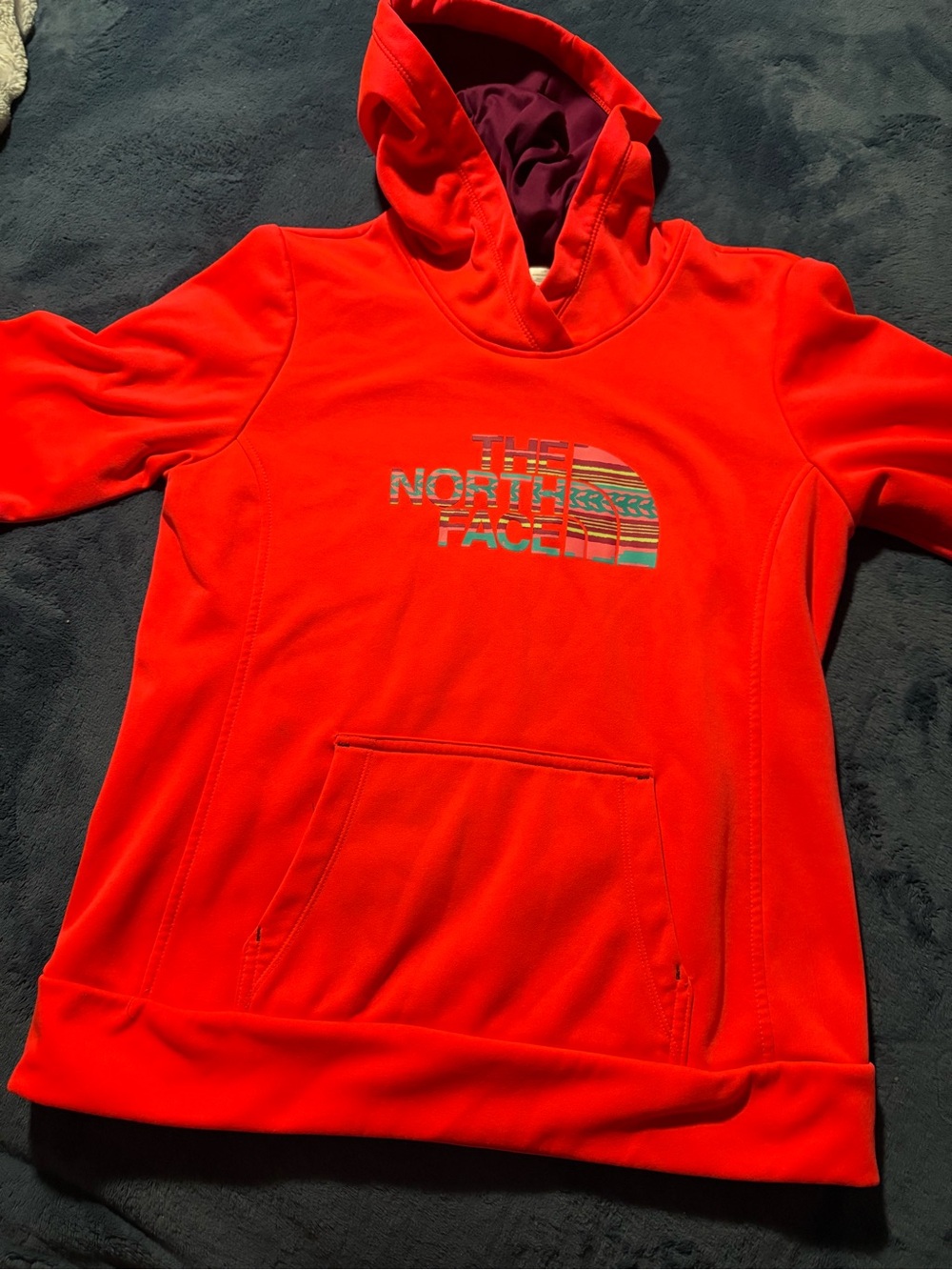 The North Face Hoodie with Striped Logo
